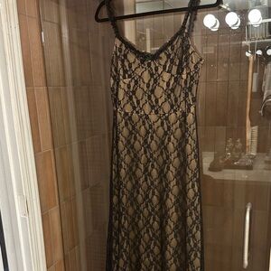 Princess Polly Black Lace Midi Dress